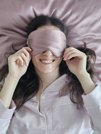 Masque de nuit en soie de murier